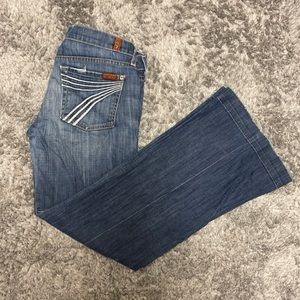 7 For All Mankind Dojo Flared Dark Wash Jeans